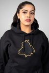 Shop Punjab Essential Black Hoodie with Punjab logo for Women