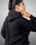 Shop Punjab Essential Black Hoodie with Punjab logo for Women