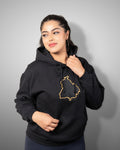 Shop Punjab Essential Black Hoodie with Punjab logo for Women