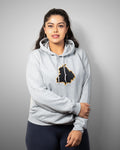 Shop Punjab Essential Grey Hoodie with Punjab logo for Women