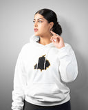 Shop Punjab Essential White Hoodie with Punjab logo for Women